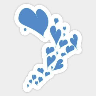 Blue Hearts Sticker